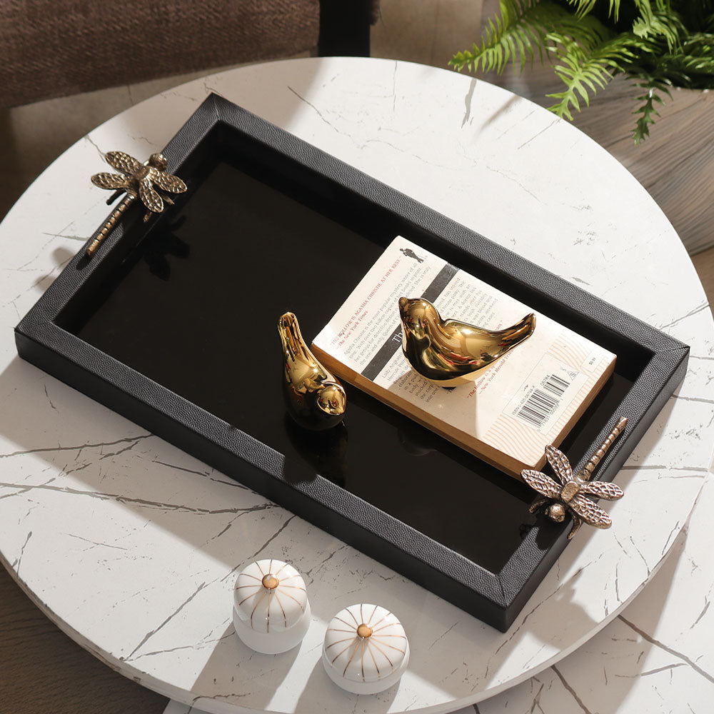 Libelle Decorative Tray Large - Black Gold