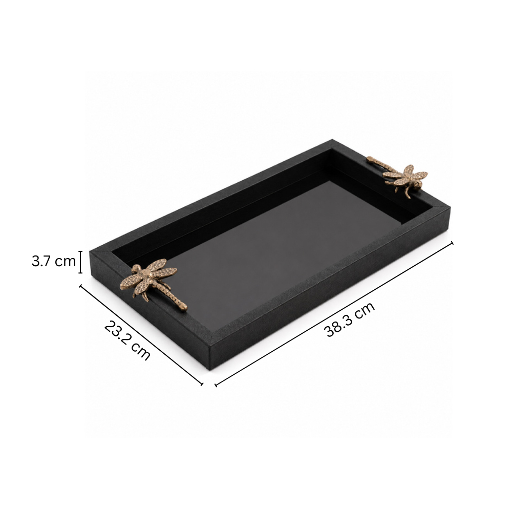 Libelle Decorative Tray Large - Black Gold