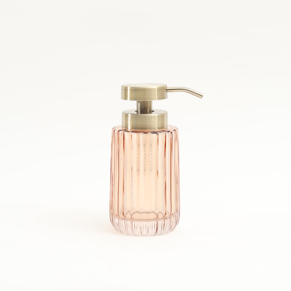 Lido Glass Soap Dispenser - Amber Rose