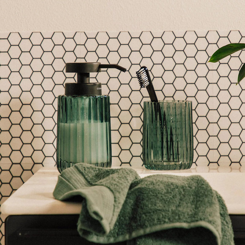 Lido Glass Soap Dispenser - Bluish Green