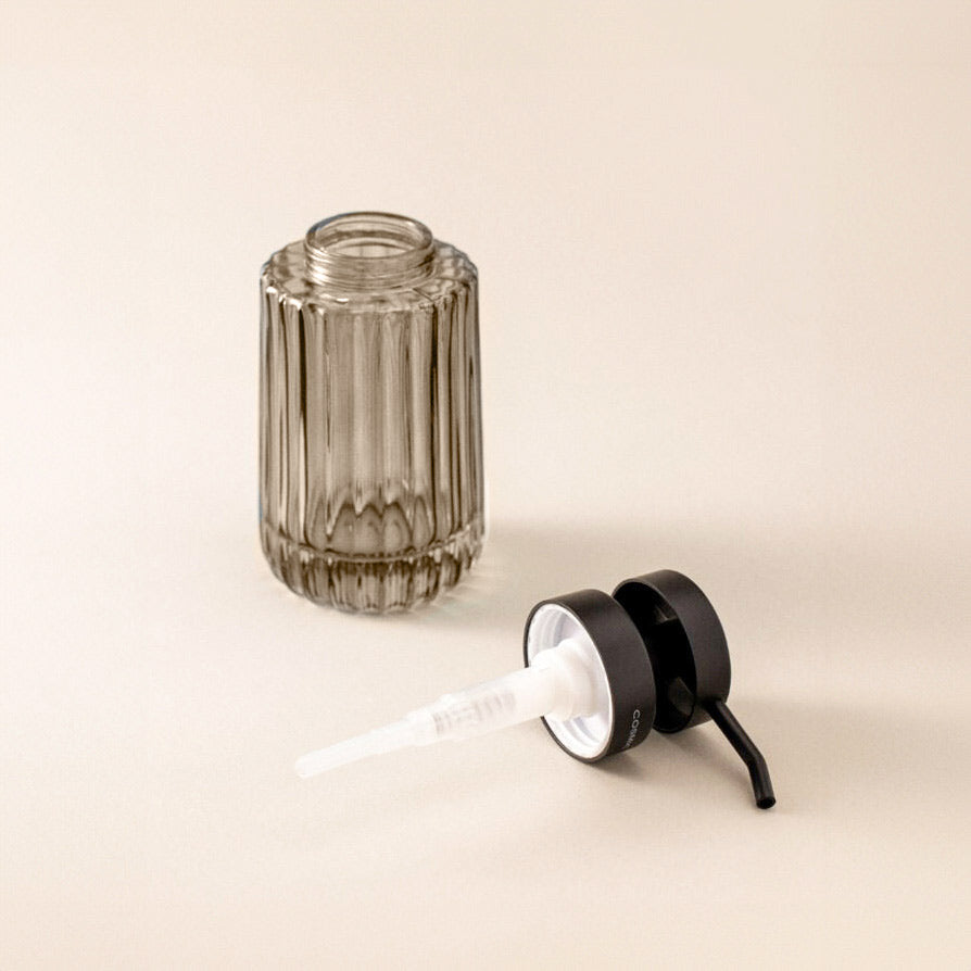 Lido Glass Soap Dispenser - Smoke Grey