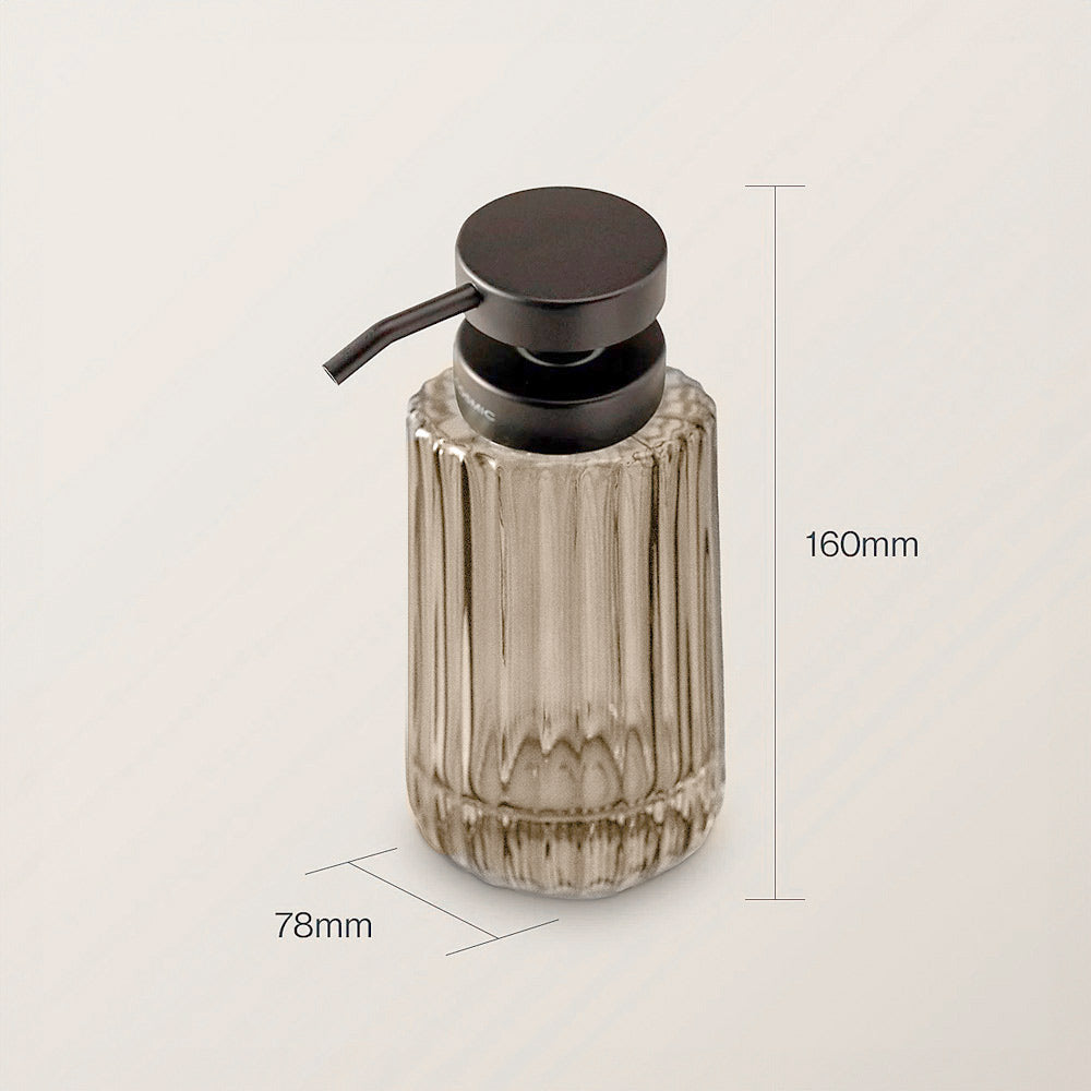Lido Glass Soap Dispenser - Smoke Grey