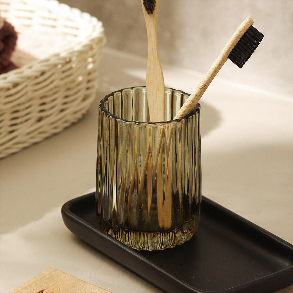 Lido Glass Toothbrush Tumbler - Forest