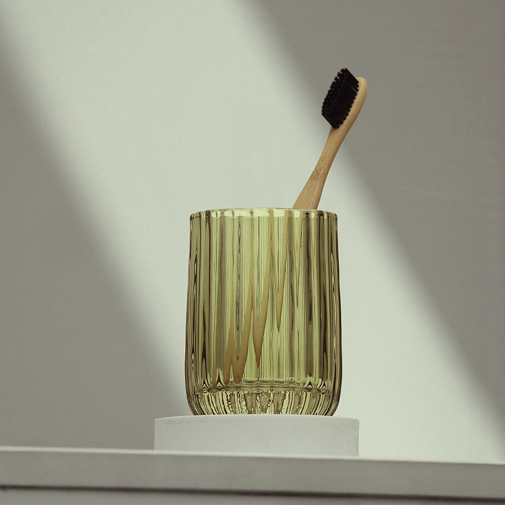 Lido Glass Toothbrush Tumbler - Forest