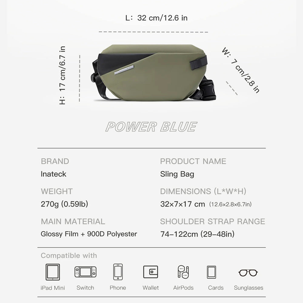 Lightweight Sling Bag - Olive