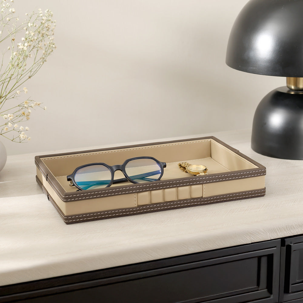 Coda Valet Tray - Beige Brown