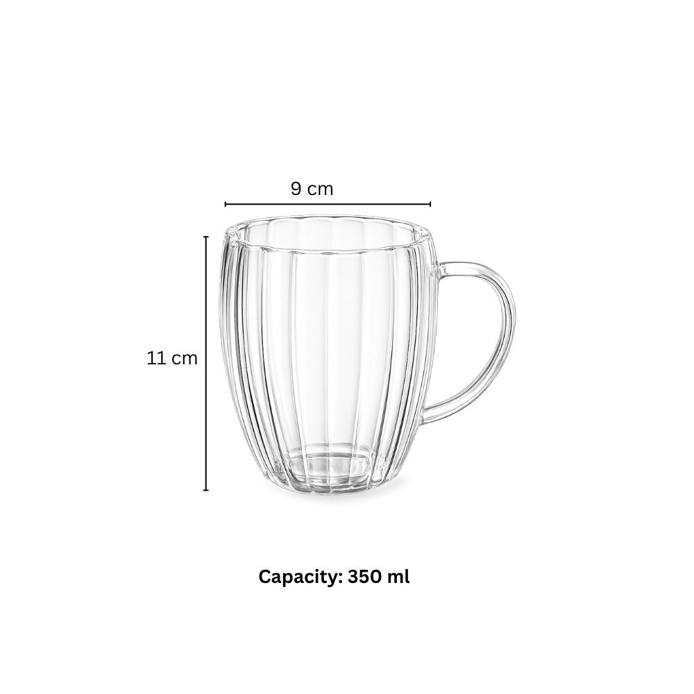 Lines Double Wall Mug - Medium