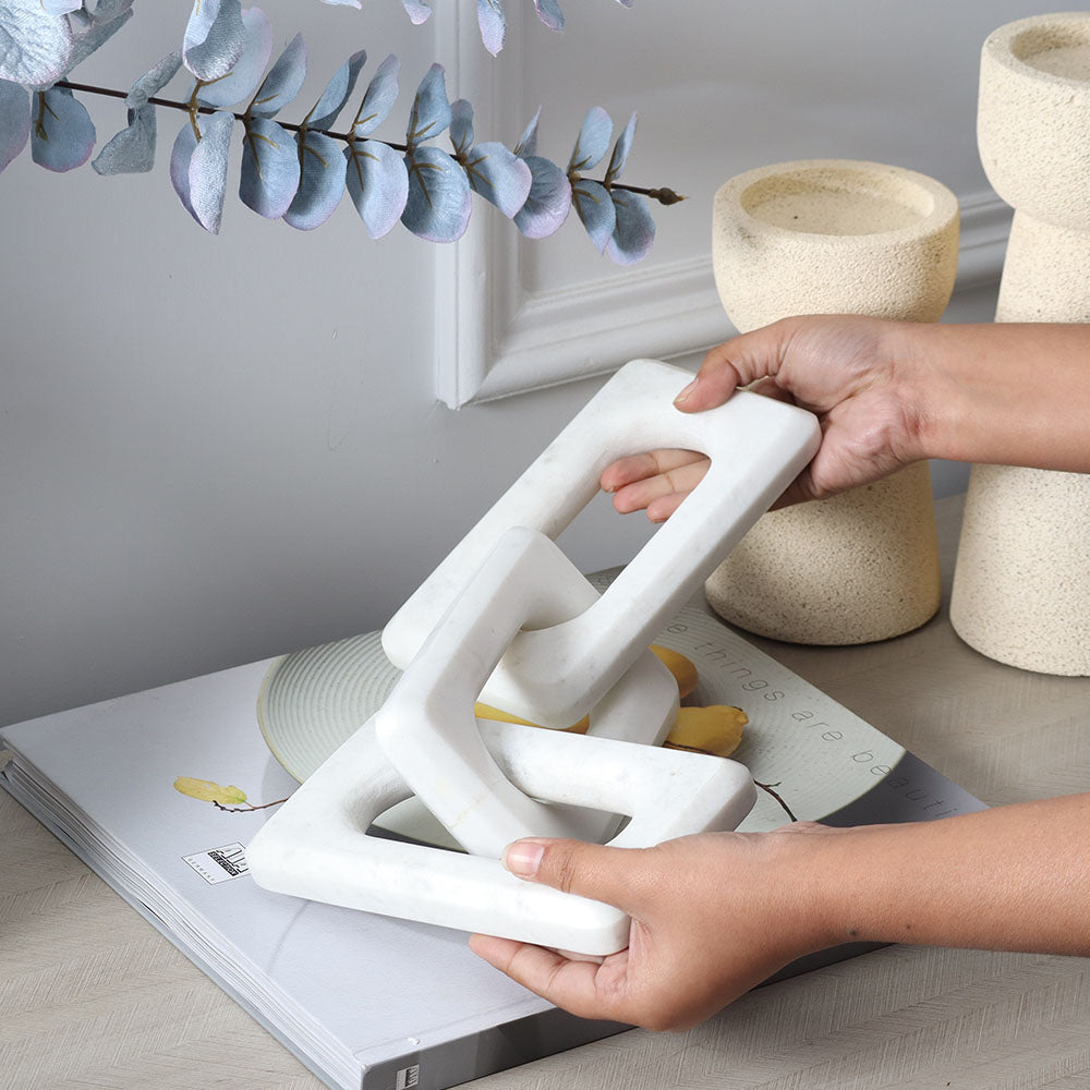 Links Decorative Accent - Ivory White