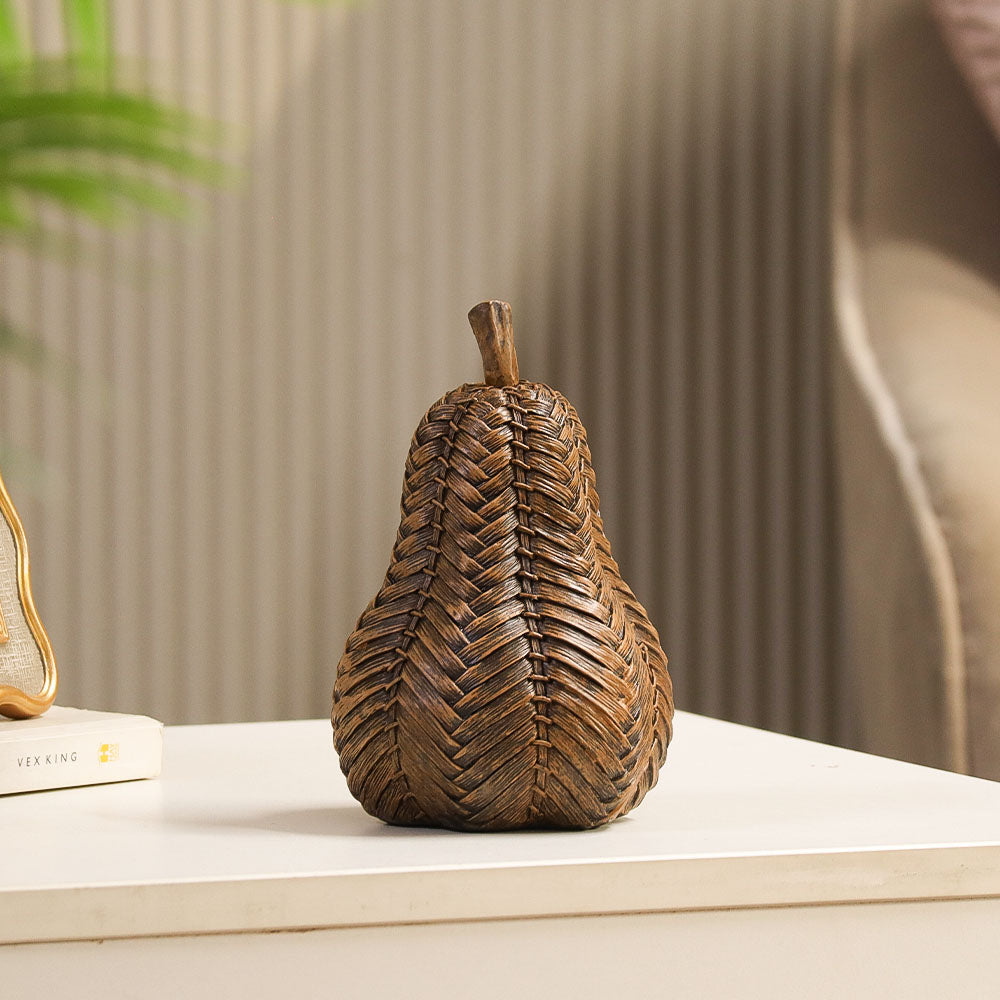 Finley Pear Decorative Sculpture - Brown