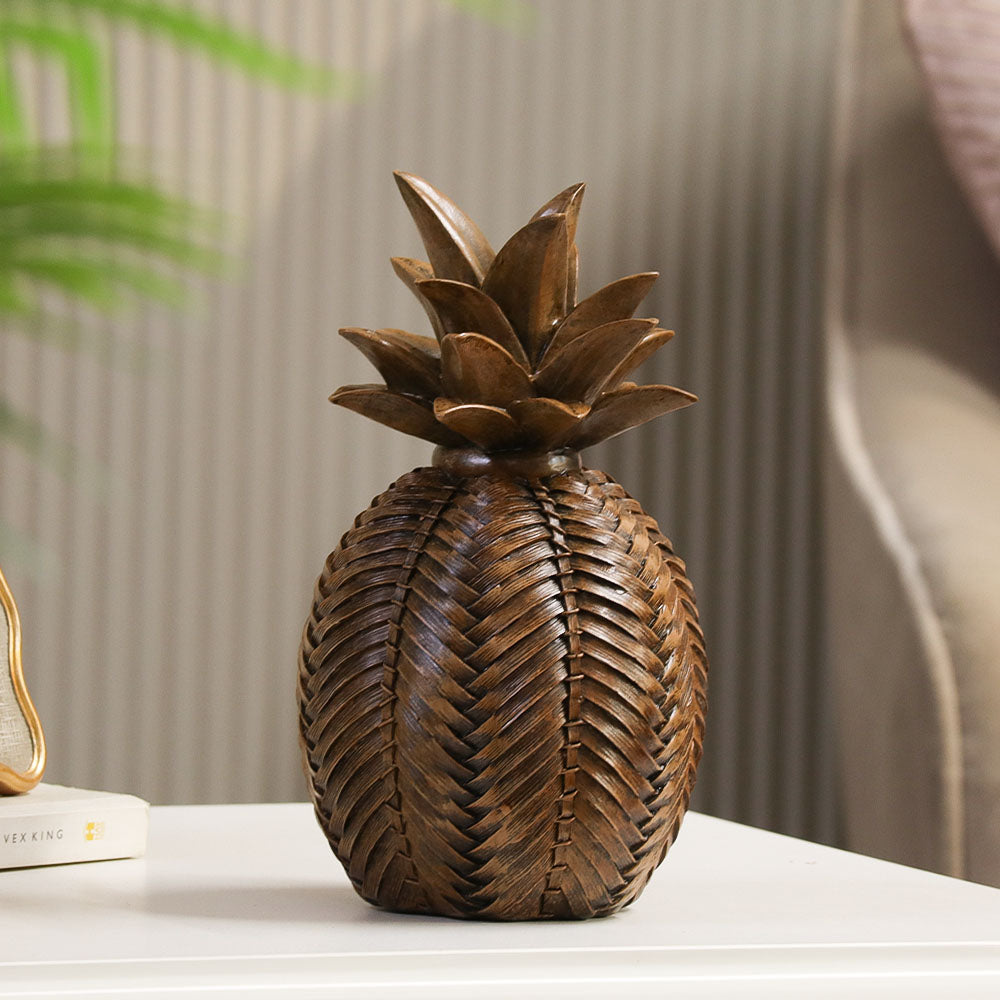 Finley Pineapple Decorative Sculpture - Brown