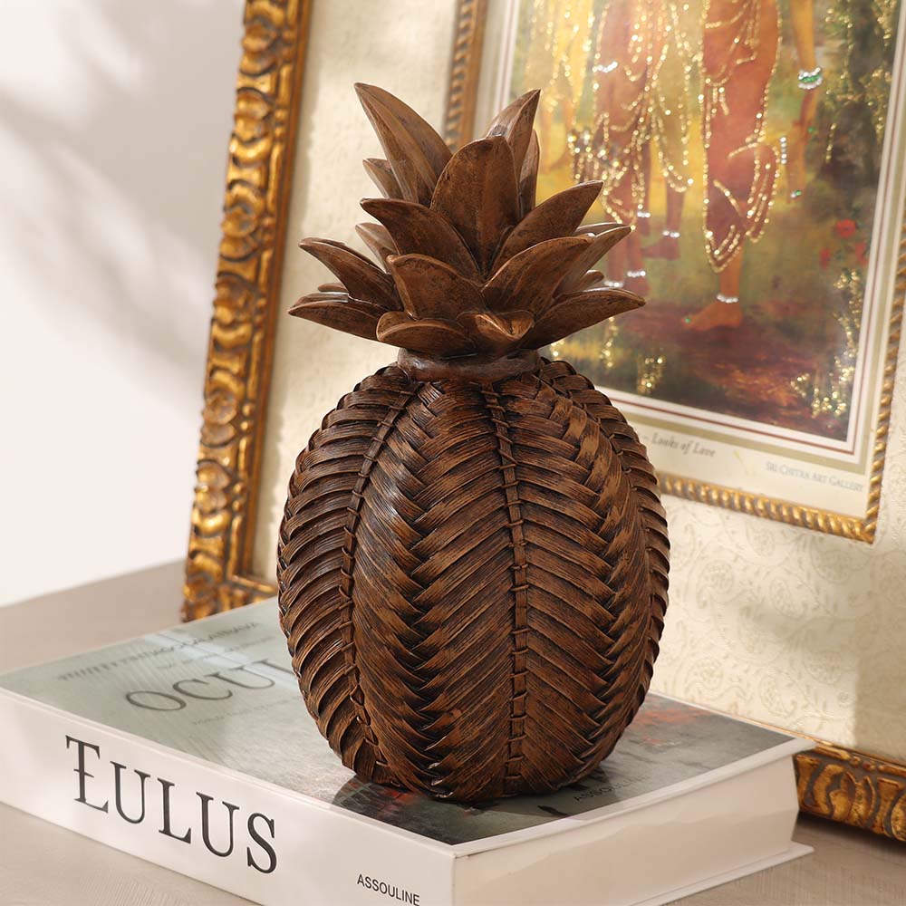 Finley Pineapple Decorative Sculpture - Brown