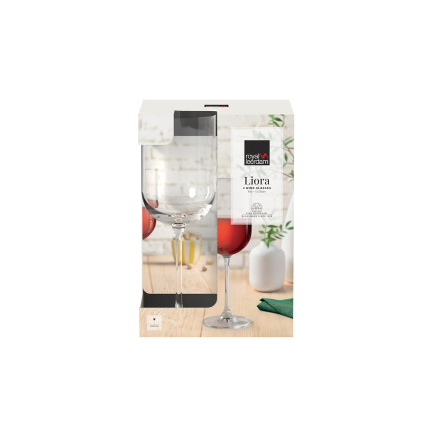 Liora Red Wine Glasses 410ml, Set of 4