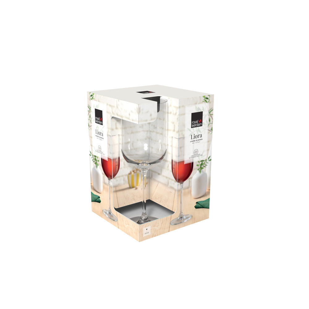 Liora Red Wine Glasses 410ml, Set of 4