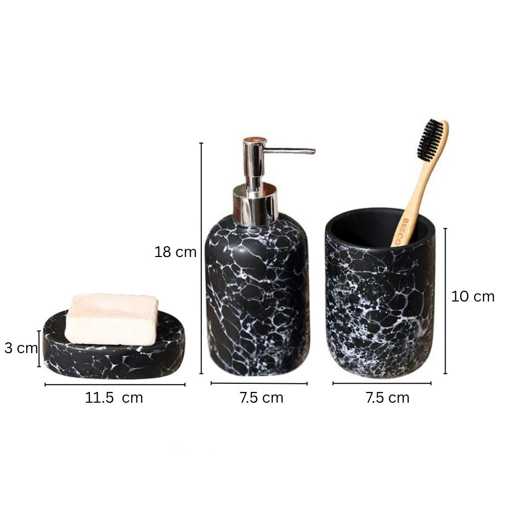 Livia 3-piece Bathroom Set - Storm Black