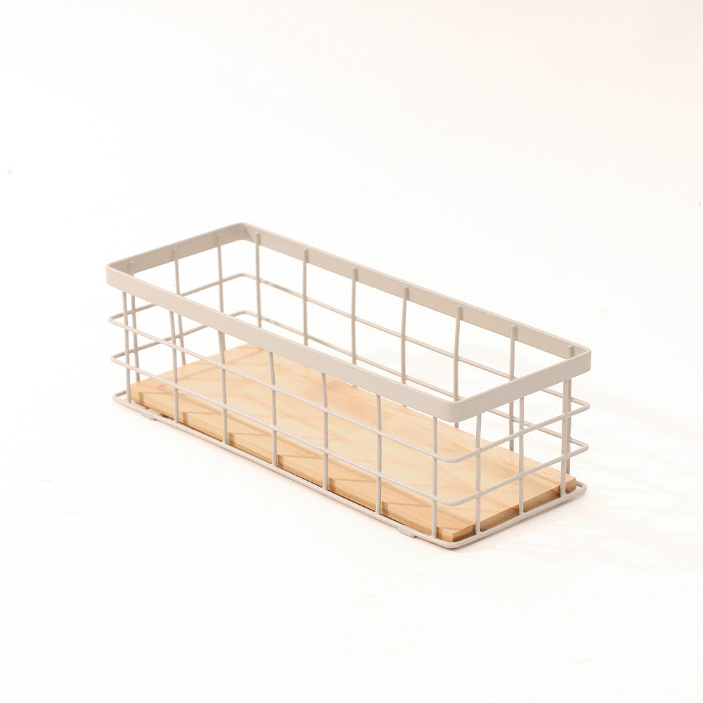 Locke Rectangular Basket Small - Taupe Natural