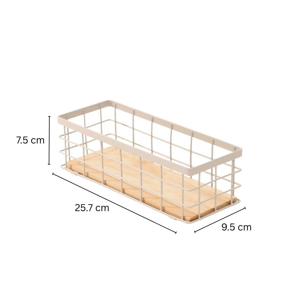 Locke Rectangular Basket Small - Taupe Natural