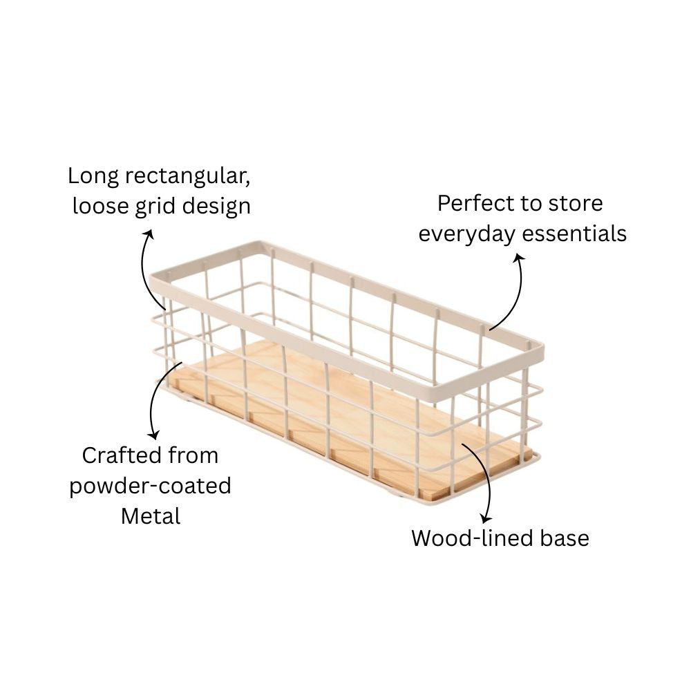 Locke Rectangular Basket Small - Taupe Natural