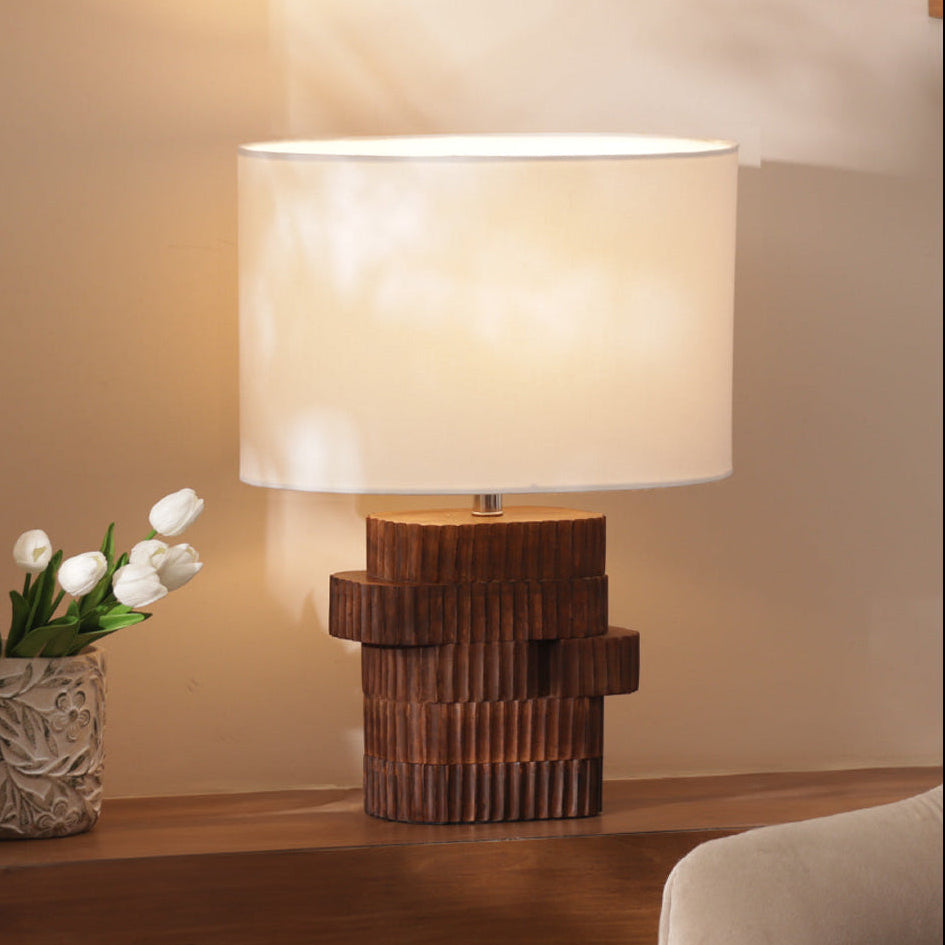 Lori Wooden Table Lamp XL - Natural Brown