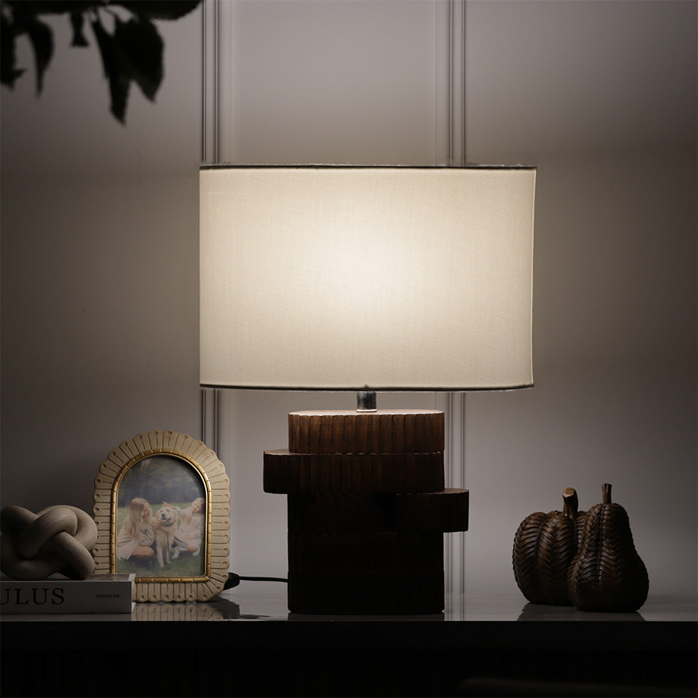 Lori Wooden Table Lamp XL - Natural Brown