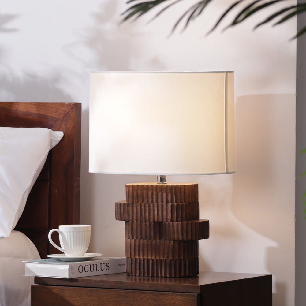 Lori Wooden Table Lamp XL - Natural Brown