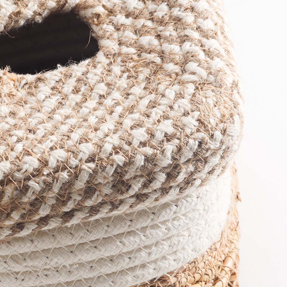 Lore Square Tissue Box Holder - Natural Cream