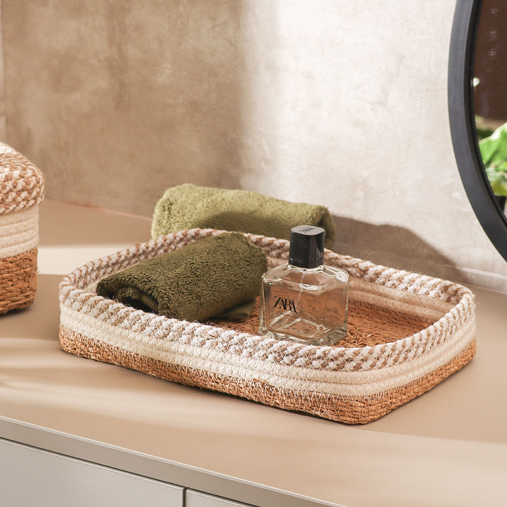 Lore Storage Baskets, Set of 2 - Natural Cream