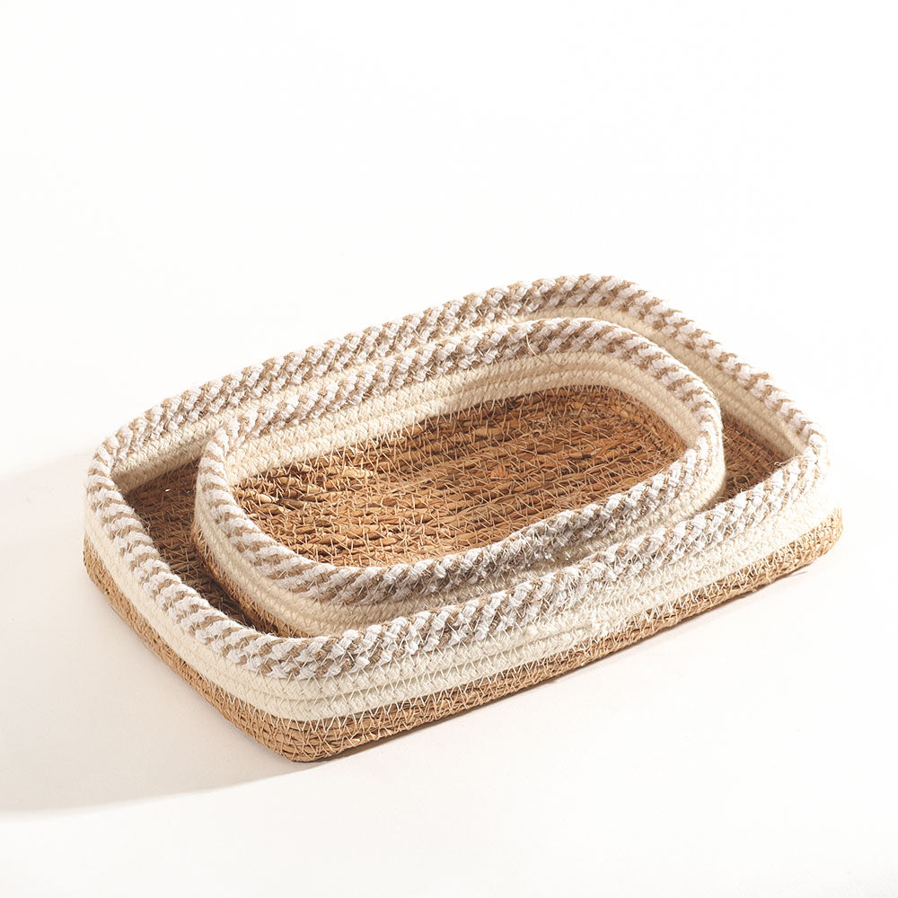 Lore Storage Baskets, Set of 2 - Natural Cream
