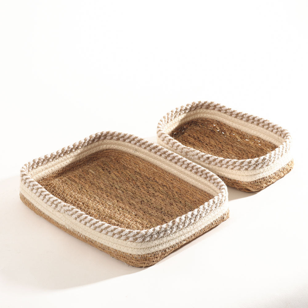 Lore Storage Baskets, Set of 2 - Natural Cream