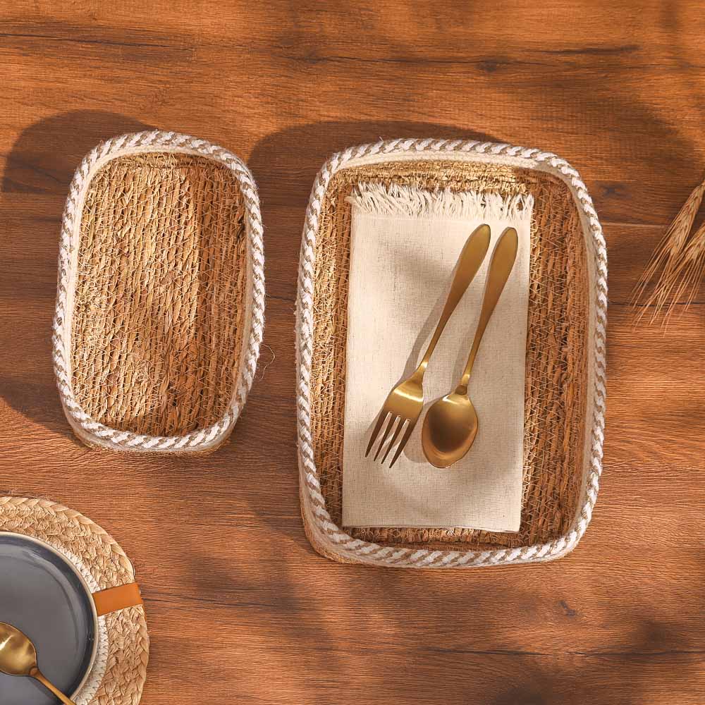 Lore Storage Baskets, Set of 2 - Natural Cream