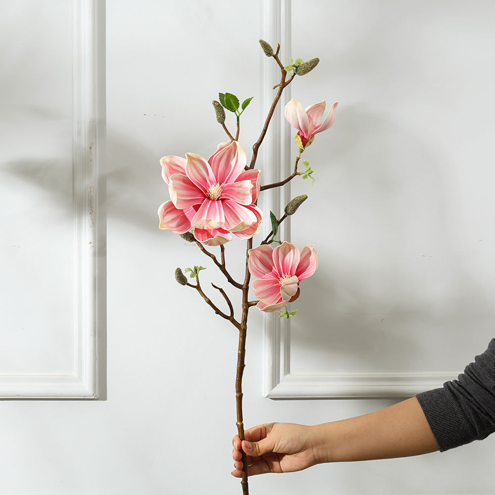 Lotus Magnolia Faux Stem - Pink Sunrise