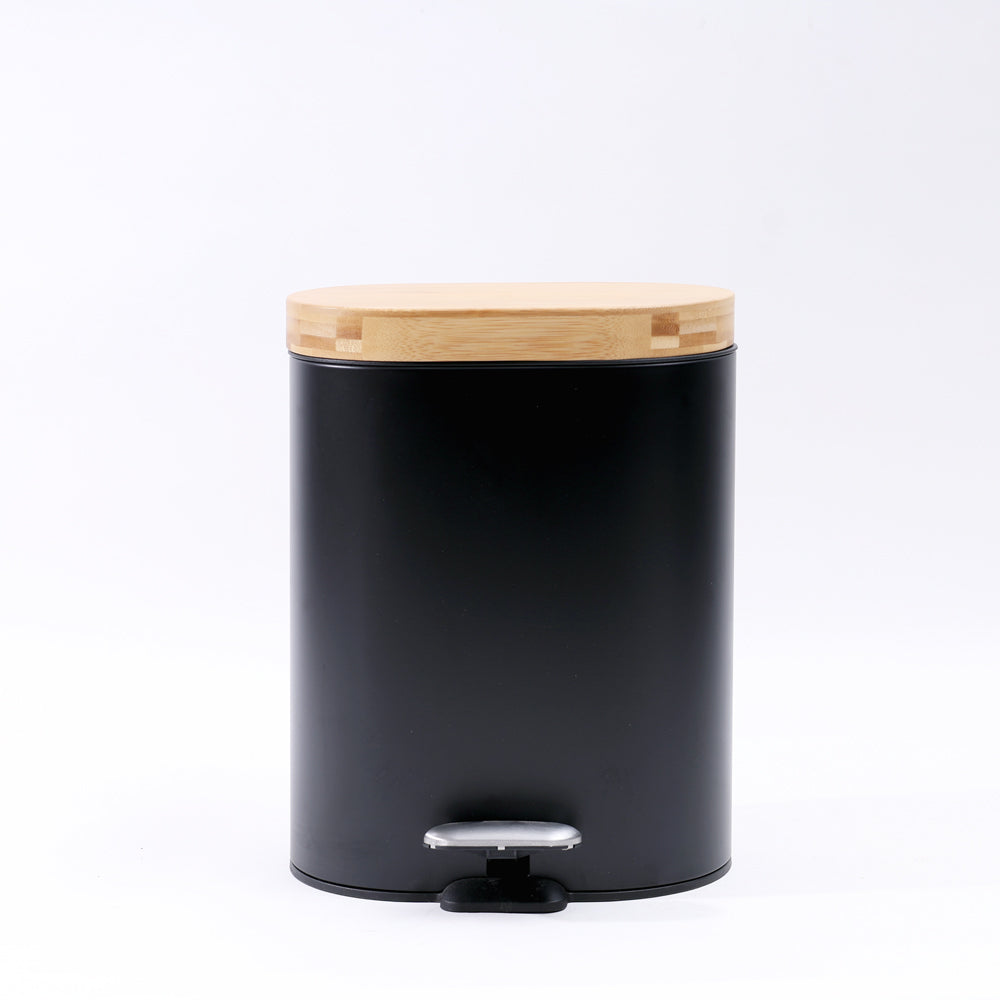 Luca Oval Pedal Bin 6L - Black Natural