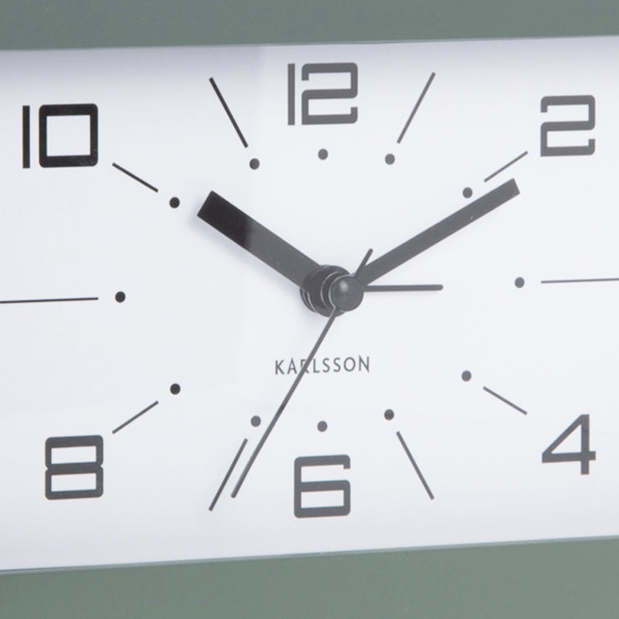 Lujo Rectangle Alarm Clock - Jungle Green