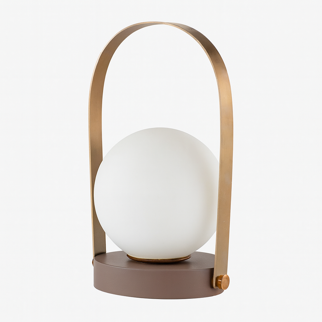 Luma Frosted Table Lamp Large - Brown Gold