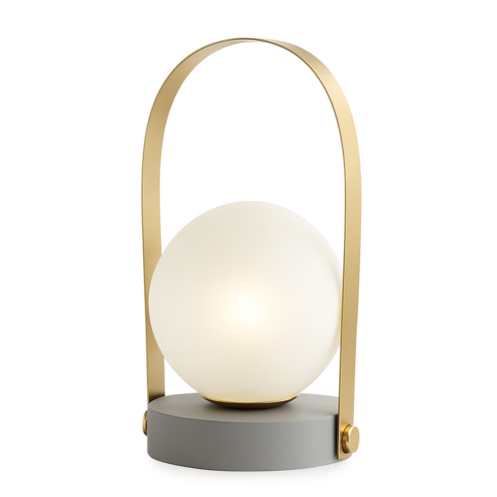 Luma Frosted Table Lamp Large - Grey Gold