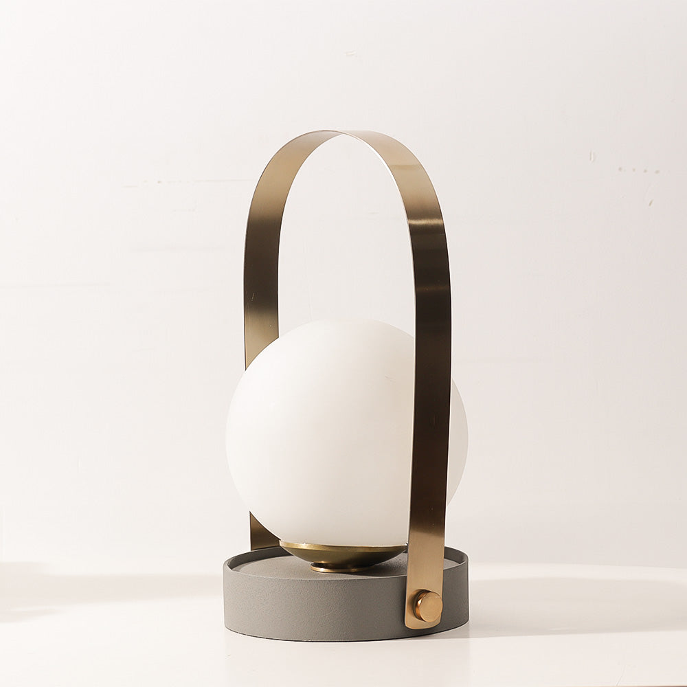 Luma Frosted Table Lamp Large - Grey Gold