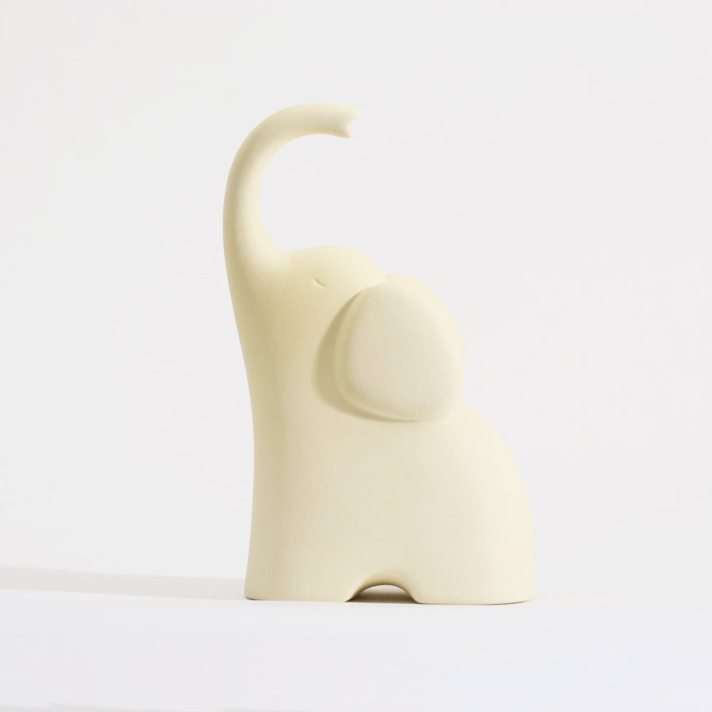 Luna Elephant Decorative Sculpture Small - Cream