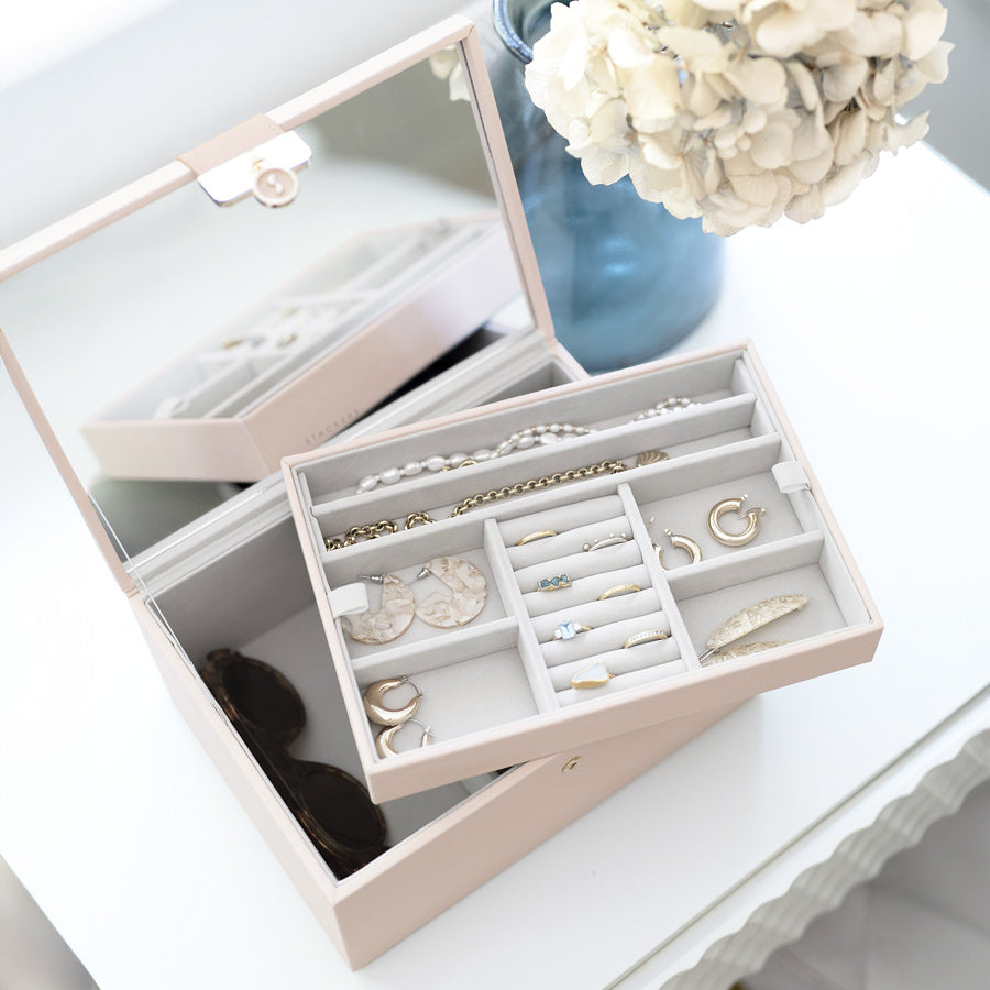 Luxury Classic Jewellery Box - Blush Pink