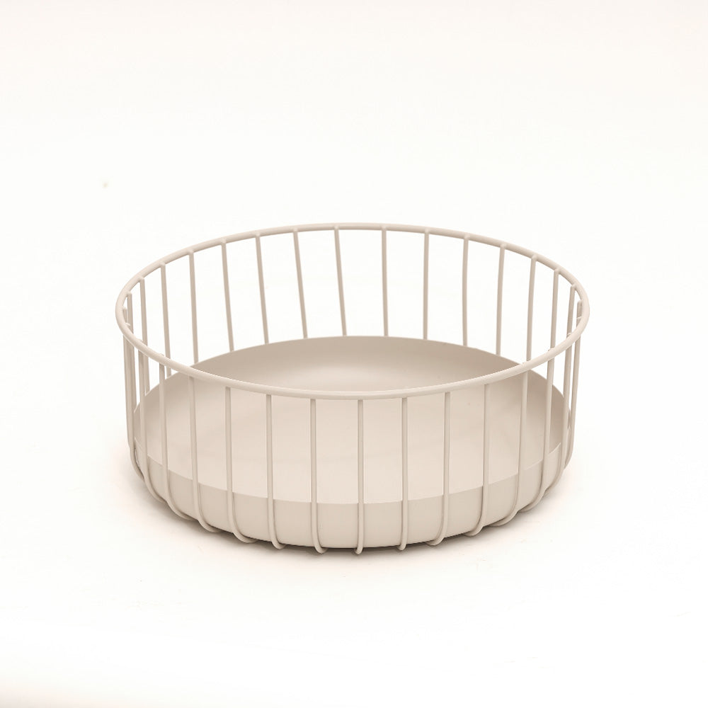 Lyne Round Basket Medium - Taupe