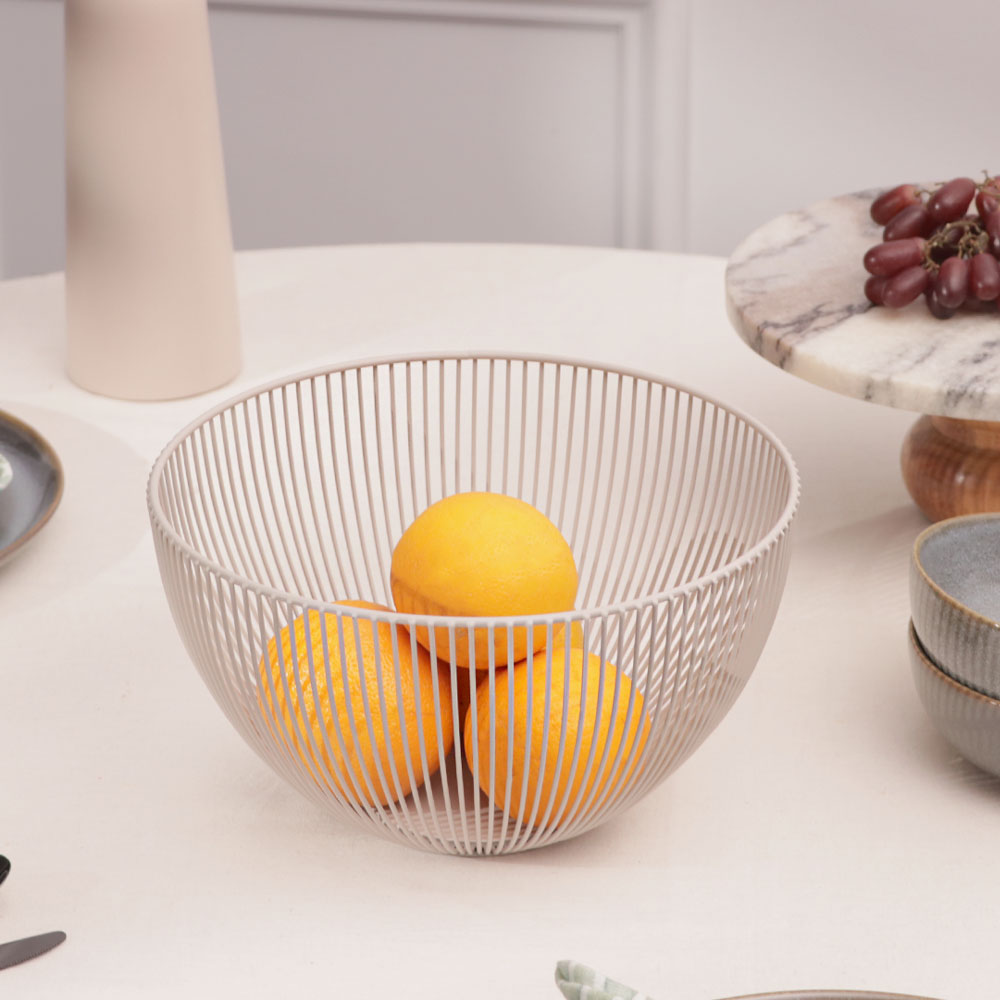 Lyne Fruit Basket Large - Taupe