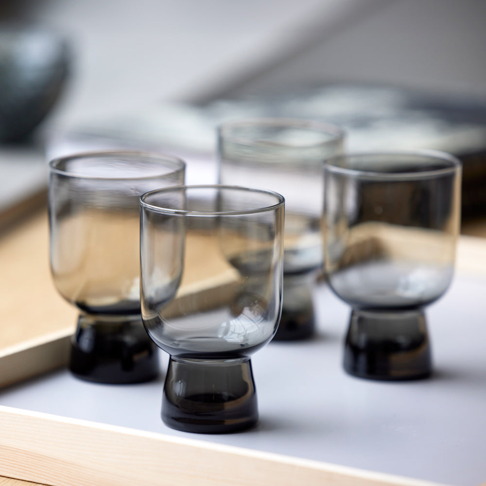 Sorrento Water Glasses 300ml, Set of 4 - Smoke