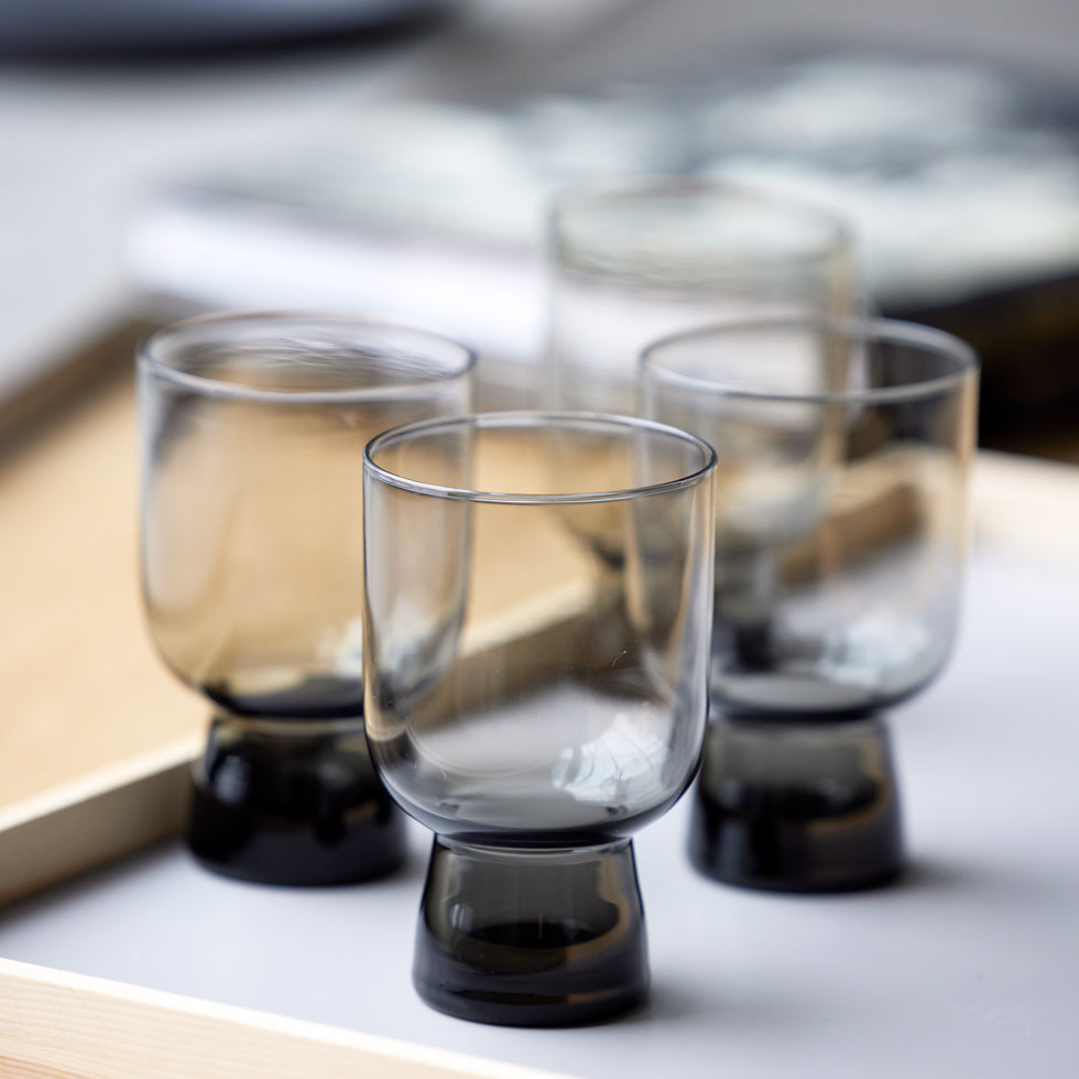 Sorrento Water Glasses 300ml, Set of 4 - Smoke