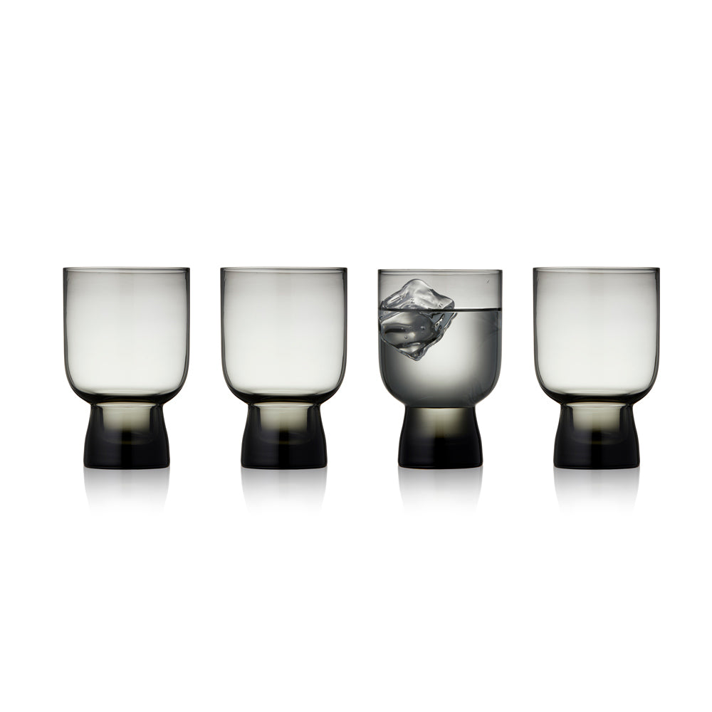Sorrento Water Glasses 300ml, Set of 4 - Smoke