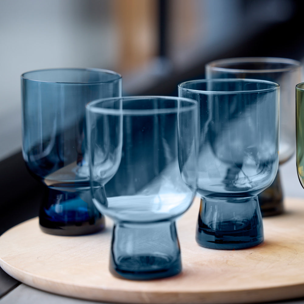 Sorrento Water Glasses 300ml, Set of 4 - Blue