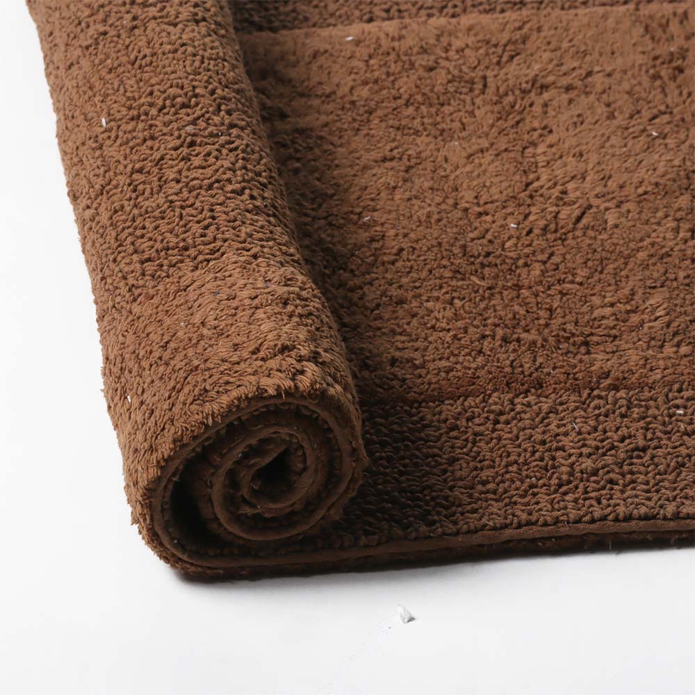Lynn Reversible Handloom Bathmat - Walnut Brown