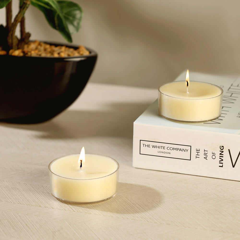 Fana Tealights Large, Set of 4 - Cream