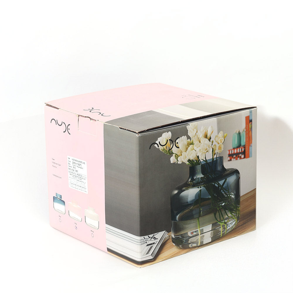 Magnolia Medium Glass Vase - Opal Pink