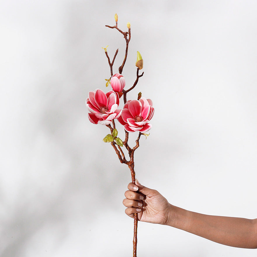 Magnolia Faux Stem - Dark Pink