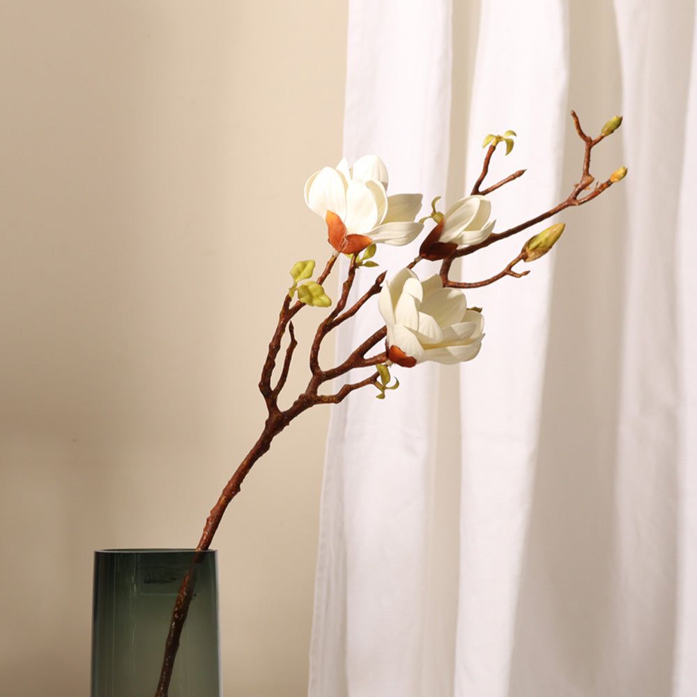 Magnolia Faux Stem - White