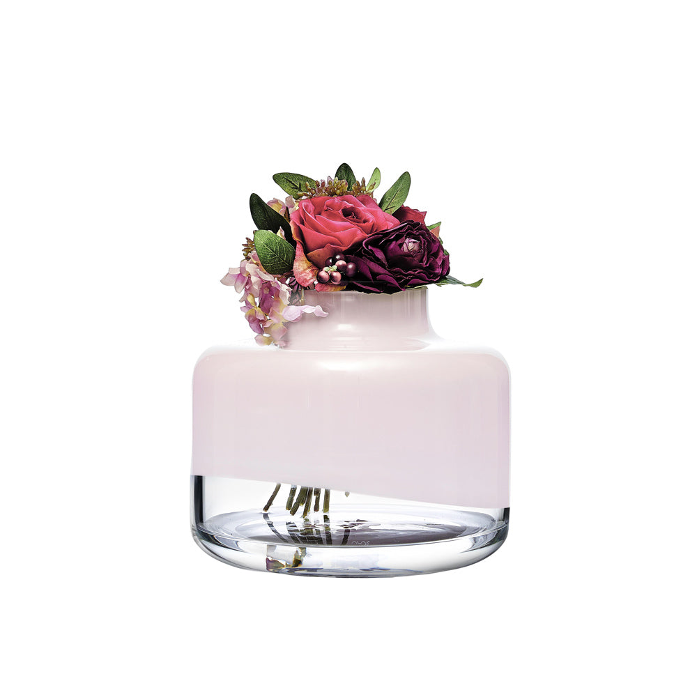 Magnolia Medium Glass Vase - Opal Pink