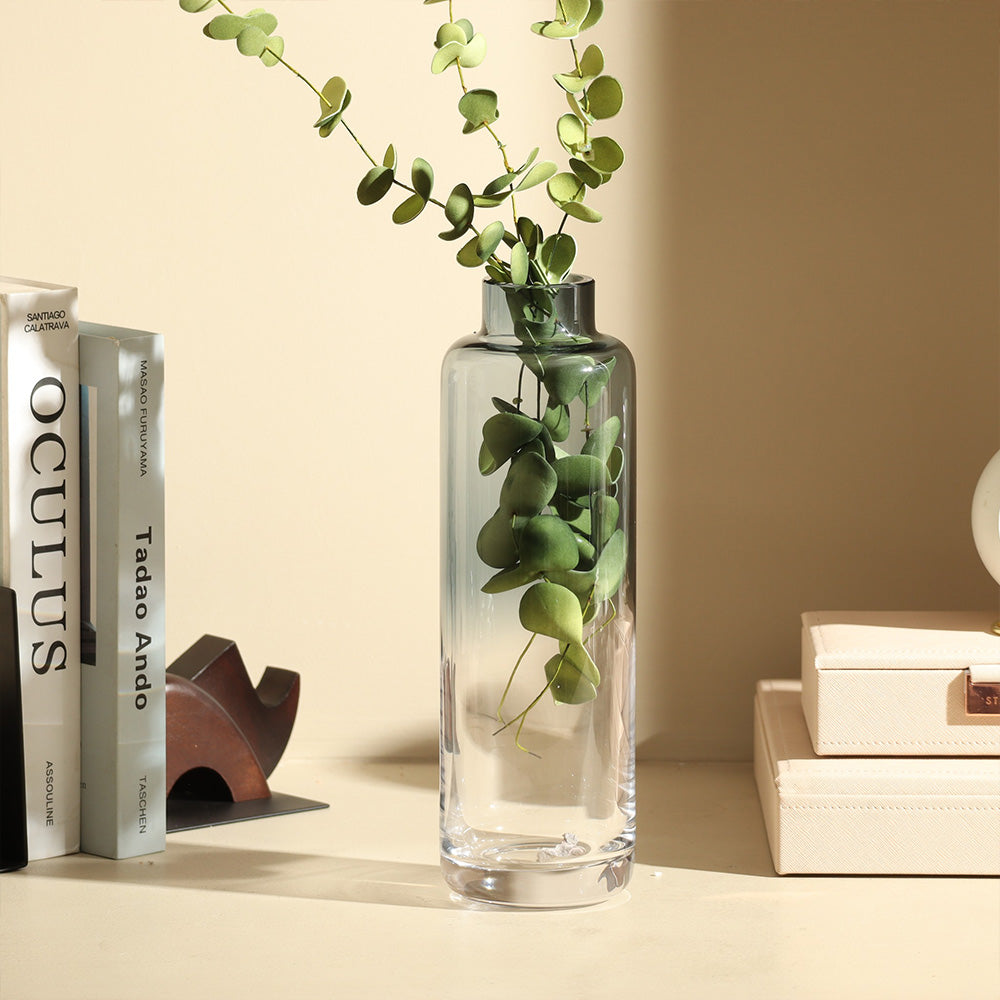 Magnolia Slim Glass Vase - Steel Blue